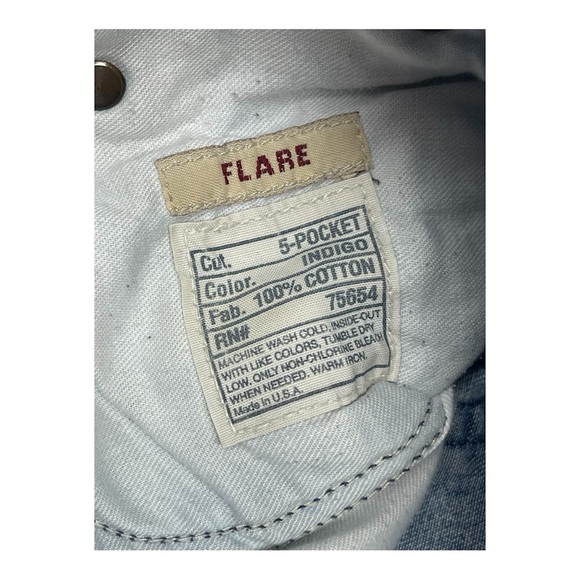 Vintage Abercrombie & Fitch Made USA Flare Jeans Size 4R - Picture 5 of 10